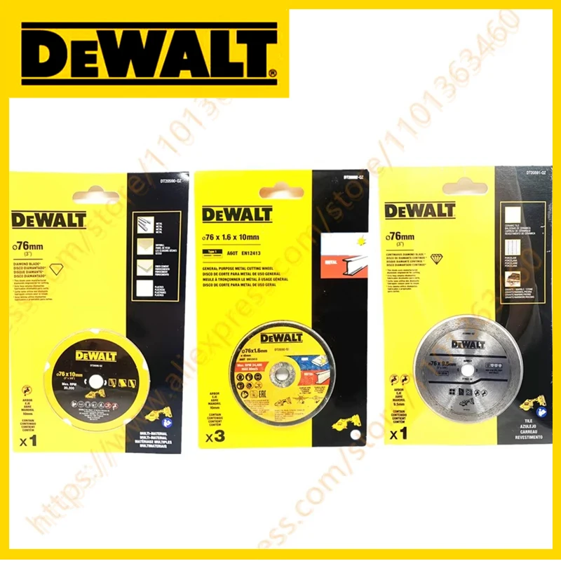DEWALT 76MM resin diamond ceramic tile cutting blade cutting saw blade Cutting machine accessories
DEWALT 76MM resin diamond ceramic tile cutting blade cutting saw blade Cutting machine accessories
