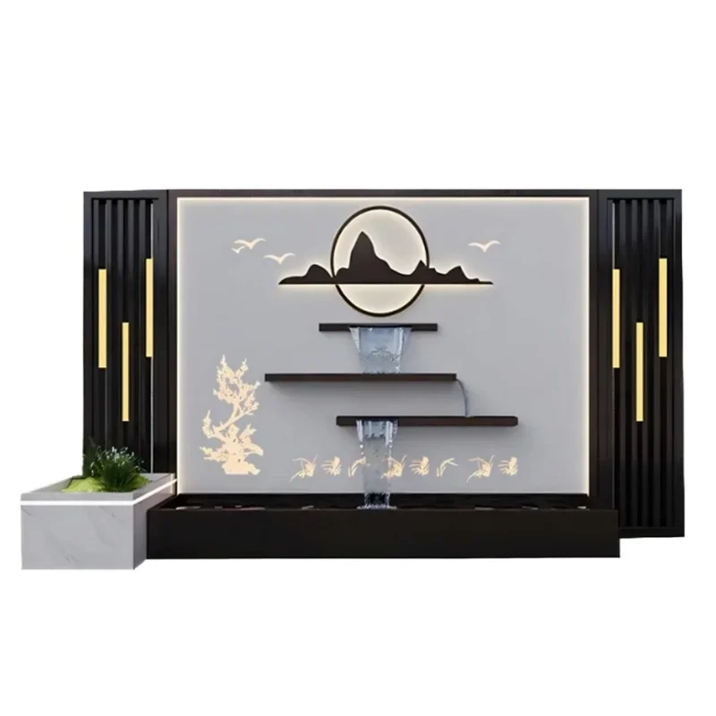 Villa water curtain wall screen, hotel rockery metal partition, courtyard landscape running water, entrance decoration
Villa water curtain wall screen, hotel rockery metal partition, courtyard landscape running water, entrance decoration