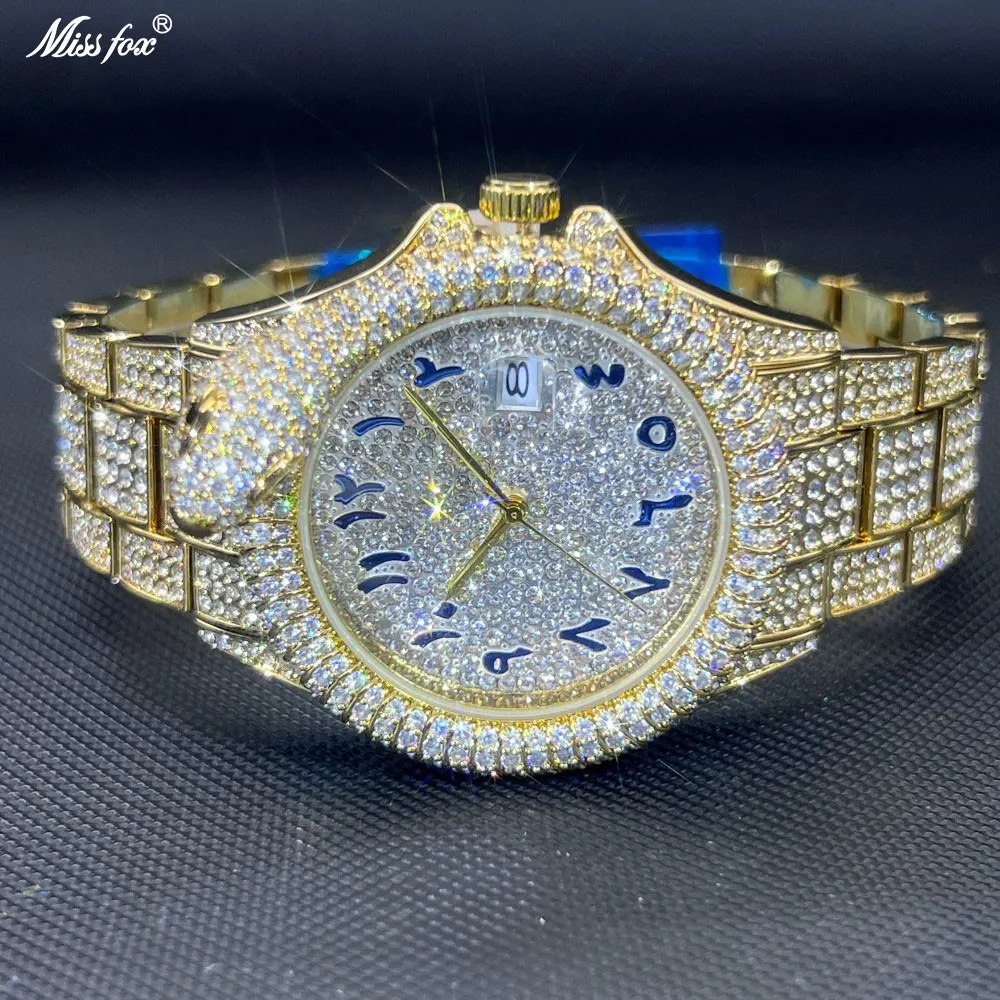 TikTok Hot Diamond Wristwatch For Men Luxury 18K Gold Plated Quartz Watches Nightclub Party Watch Unisex Rapper Jewelry Gift
TikTok Hot Diamond Wristwatch For Men Luxury 18K Gold Plated Quartz Watches Nightclub Party Watch Unisex Rapper Jewelry Gift