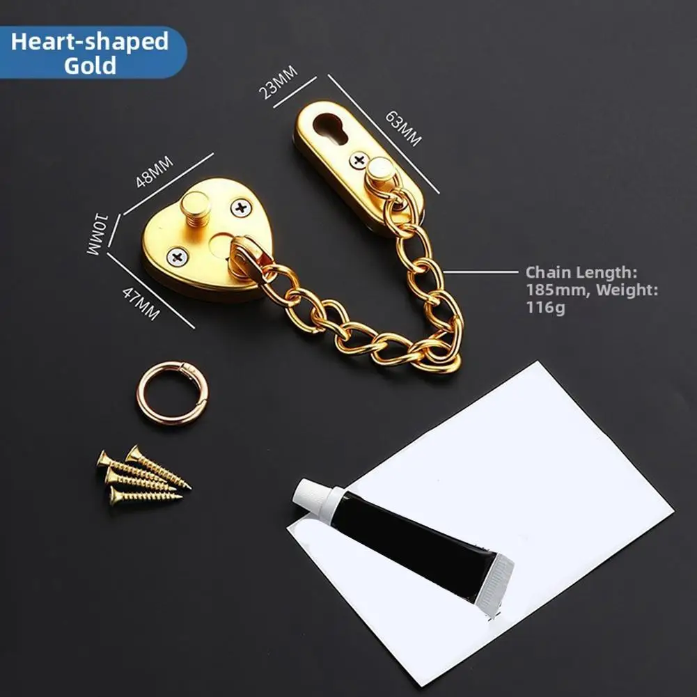 Stainless Steel Door Chain Lock No Drill Installation for Hotel Room Home Security and Interior Door Reinforcement
Stainless Steel Door Chain Lock No Drill Installation for Hotel Room Home Security and Interior Door Reinforcement