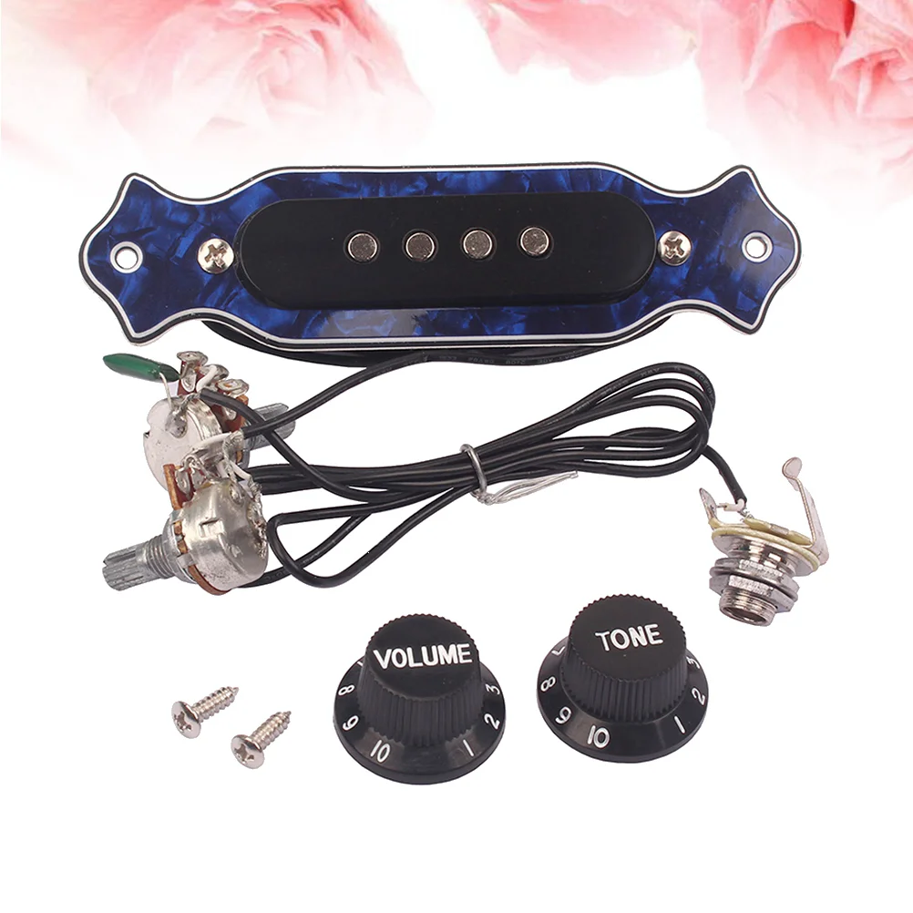 Soundhole Active Pickup Sound Hole Pickup with Tone Volume Controller Knobs For 4-String Electric Box Guitar Pick
Soundhole Active Pickup Sound Hole Pickup with Tone Volume Controller Knobs For 4-String Electric Box Guitar Pick