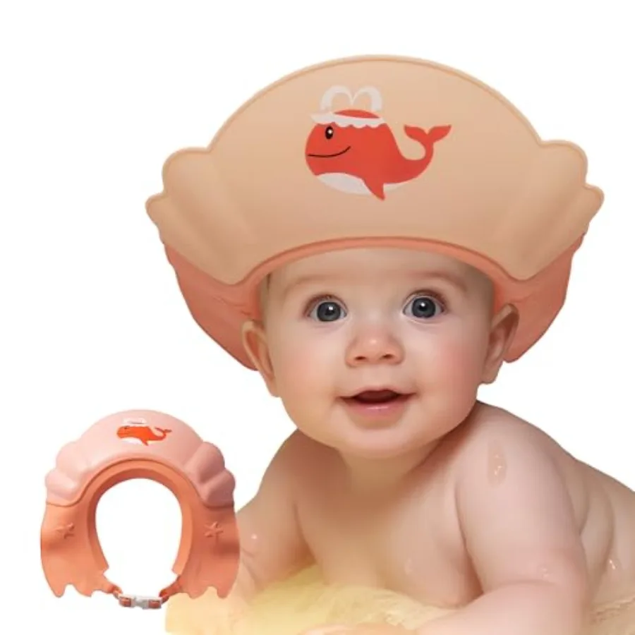 Baby Shower Cap Shield, Shower Cap for,Visor Hat for Eye and Ear Protection for 0-9 Years Old,Cute whale shape Makes the Baby B
Baby Shower Cap Shield, Shower Cap for,Visor Hat for Eye and Ear Protection for 0-9 Years Old,Cute whale shape Makes the Baby B