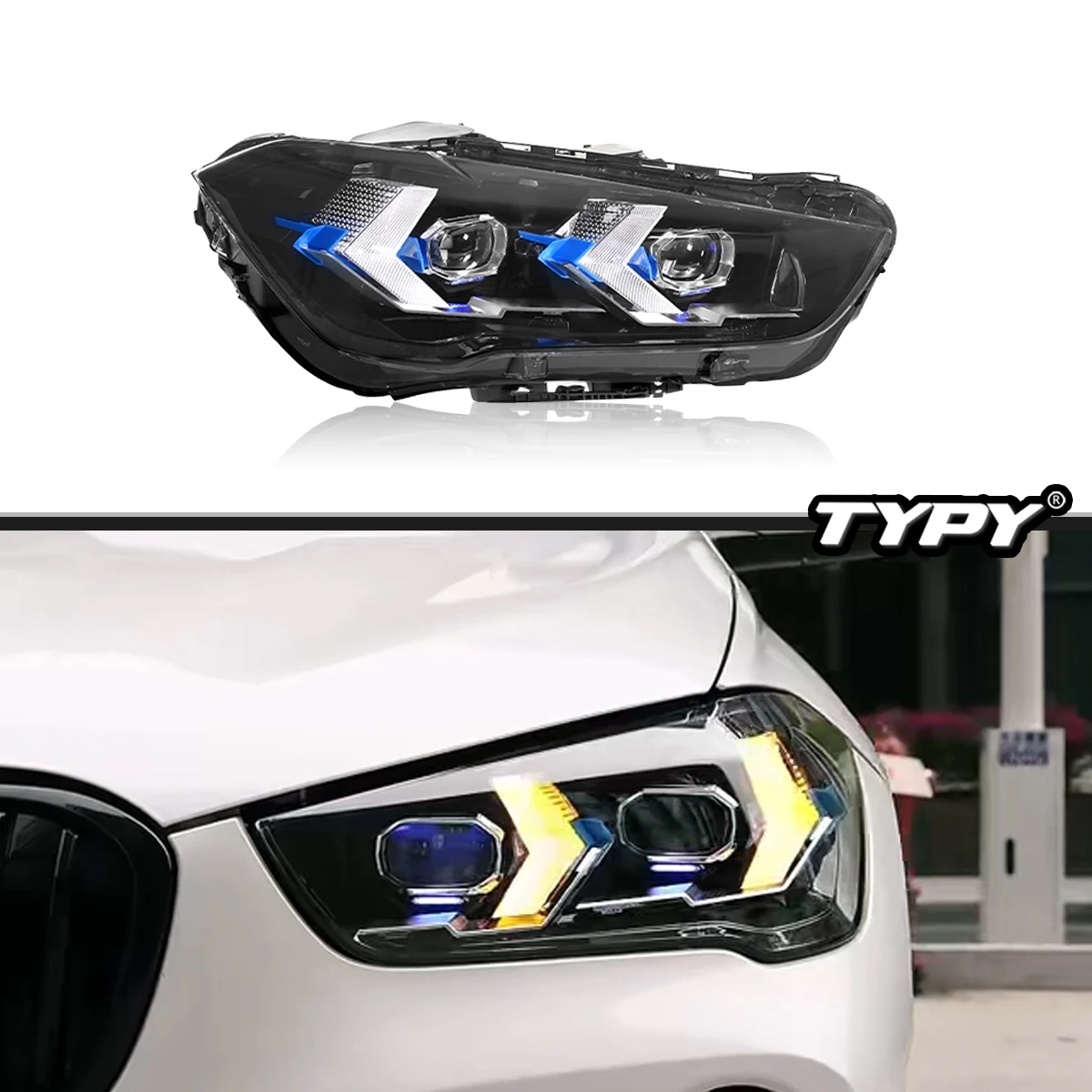 TYPY Новый светодиодный налобный фонарь, модифицированный для BMW X1 F48 F49, светодиодный фонарь 2016-2019, динамический сигнальный налобный фонарь, автоаксессуары
TYPY Новый светодиодный налобный фонарь, модифицированный для BMW X1 F48 F49, светодиодный фонарь 2016-2019, динамический сигнальный налобный фонарь, автоаксессуары