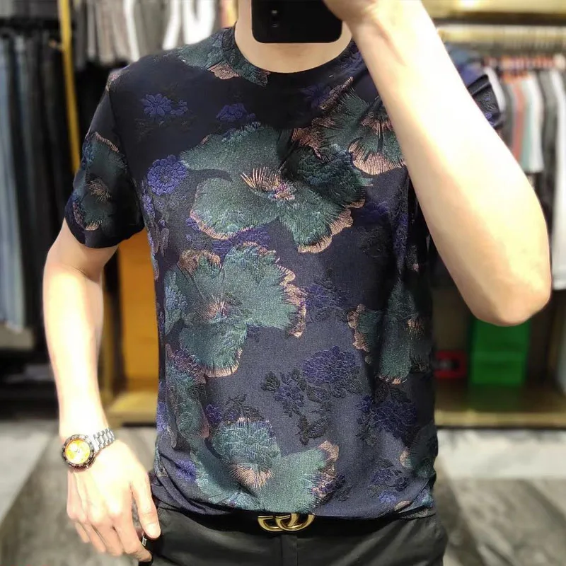 Vintage Casual Trend Summer Men New Short Sleeve Round Neck Printing T-shirt Fashion Westernization Comfortable All-match Tops
Vintage Casual Trend Summer Men New Short Sleeve Round Neck Printing T-shirt Fashion Westernization Comfortable All-match Tops