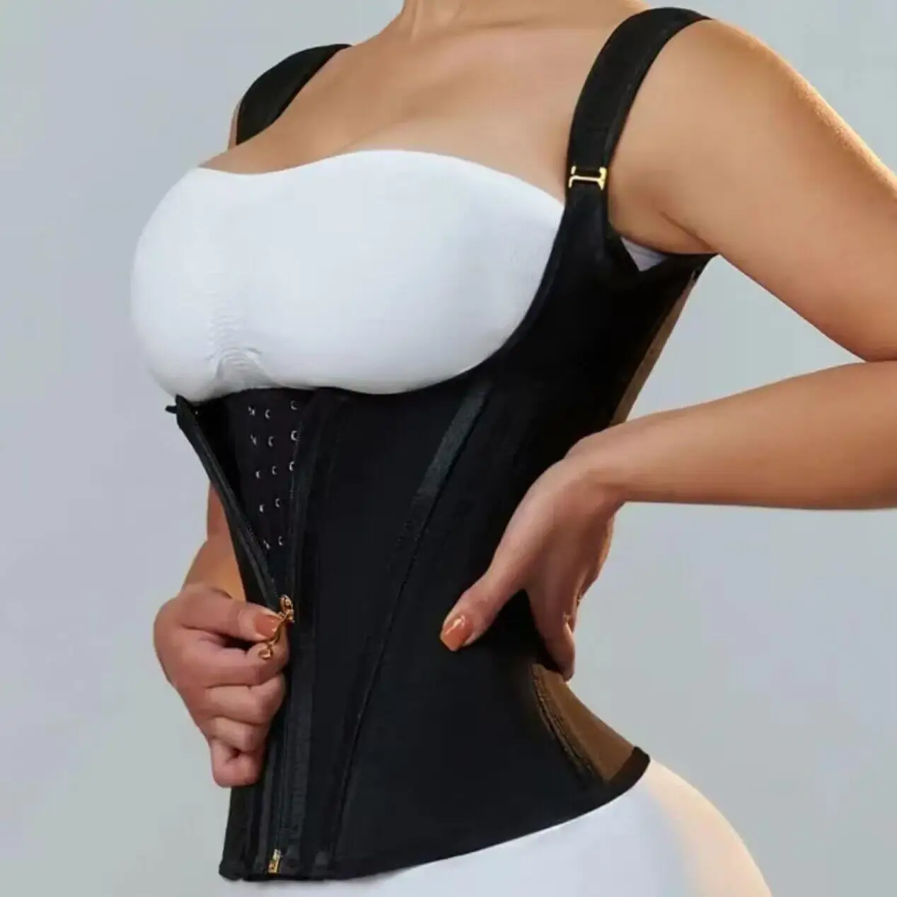 15 bone high elasticity zipper buckle waist belt postpartum tight training belt sexy curve shaping
15 bone high elasticity zipper buckle waist belt postpartum tight training belt sexy curve shaping
