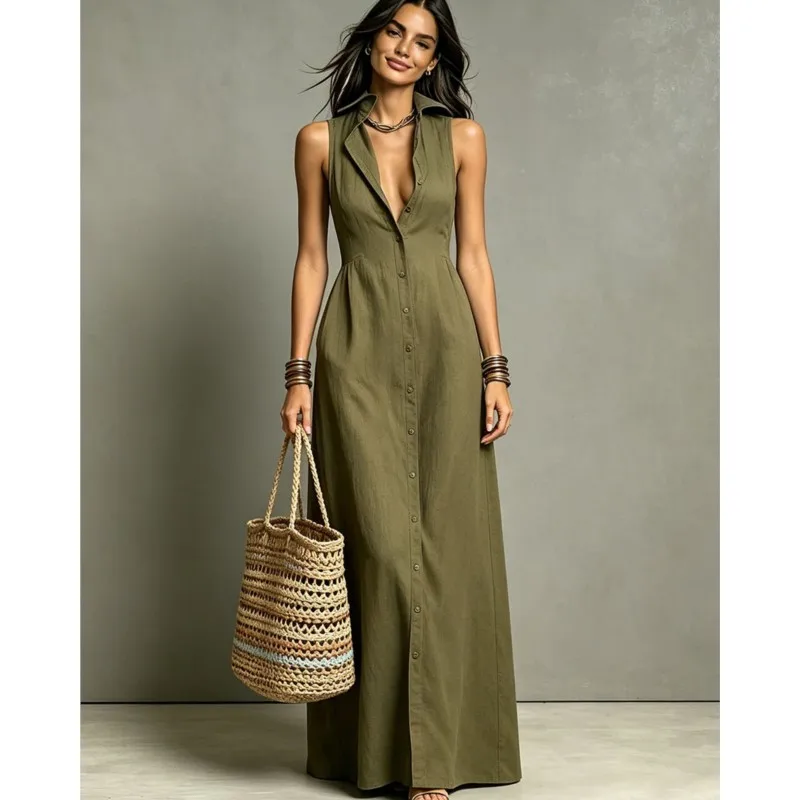 Women's Summer Solid Color Shirt Dress Fashion Lapel Single Breasted Cardigan Loose High Waisted Dresses Ladies Office Vestidos
Women's Summer Solid Color Shirt Dress Fashion Lapel Single Breasted Cardigan Loose High Waisted Dresses Ladies Office Vestidos