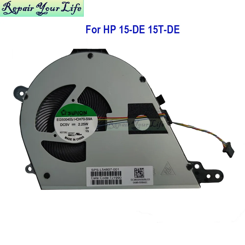 CPU Cooling Fan For HP Chromebook 15-DE 15T-DE 15-DE0003NA TPN-C140 L54807-001 EG50040S1-CH70-S9A Notebook Cooler Radiator Fans
CPU Cooling Fan For HP Chromebook 15-DE 15T-DE 15-DE0003NA TPN-C140 L54807-001 EG50040S1-CH70-S9A Notebook Cooler Radiator Fans