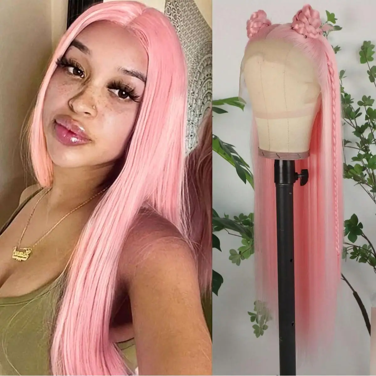 Bone Straight Light Pink 13x6 HD Lace Frontal Human Hair Wigs Red Colored Wig 30 Inch 13x4 Brazilian Hair Wigs for Women
Bone Straight Light Pink 13x6 HD Lace Frontal Human Hair Wigs Red Colored Wig 30 Inch 13x4 Brazilian Hair Wigs for Women