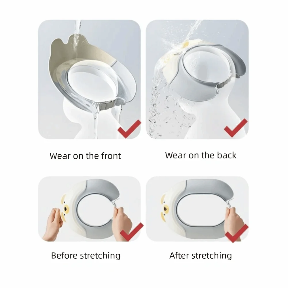 Adjustable Waterproof Bath Hat Upward Brim Soft Inner Ring Shampoo Cap Face Protection Eye Protection Unisex Washing Hair Cup
Adjustable Waterproof Bath Hat Upward Brim Soft Inner Ring Shampoo Cap Face Protection Eye Protection Unisex Washing Hair Cup