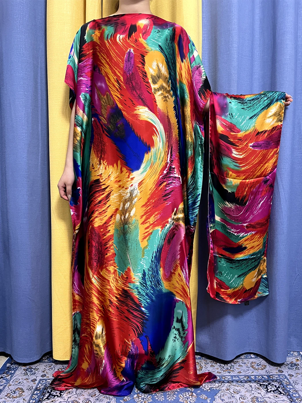Abayas For Women 2023 Muslim Print Graffiti Oil Painting Silk Loose Femme Robe Loose African Nigeria Party Dresses With Belt
Abayas For Women 2023 Muslim Print Graffiti Oil Painting Silk Loose Femme Robe Loose African Nigeria Party Dresses With Belt