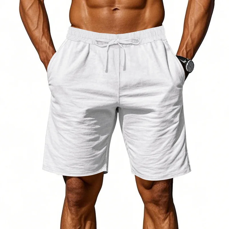 Men's cotton and linen blended casual shorts, with elastic waistband design, knee-length, suitable for summer beach casual wear.
Men's cotton and linen blended casual shorts, with elastic waistband design, knee-length, suitable for summer beach casual wear.