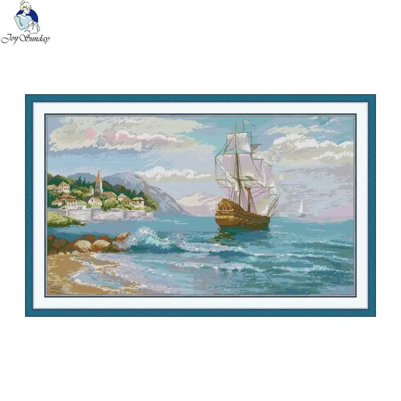 Joy Sunday Factory Store Cross Stitch Kits DIY 11CT 14CT 16CT Set Sail Printed Embroidery Set Home Wall Hanging Decoration Gifts
Joy Sunday Factory Store Cross Stitch Kits DIY 11CT 14CT 16CT Set Sail Printed Embroidery Set Home Wall Hanging Decoration Gifts