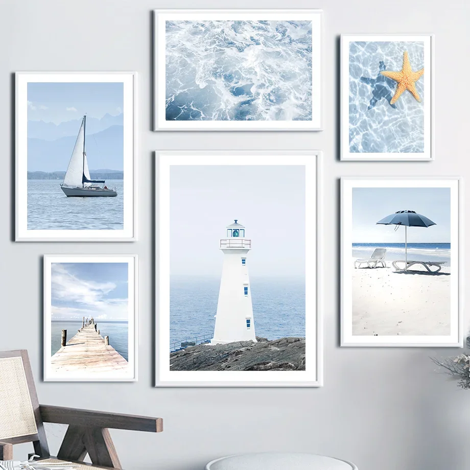 Blue Sky Lighthouse Ocean Sailing Shell WallCanvas Painting Art Nordic Posters And Prints Wall Pictures For Living Room Decor
Blue Sky Lighthouse Ocean Sailing Shell WallCanvas Painting Art Nordic Posters And Prints Wall Pictures For Living Room Decor