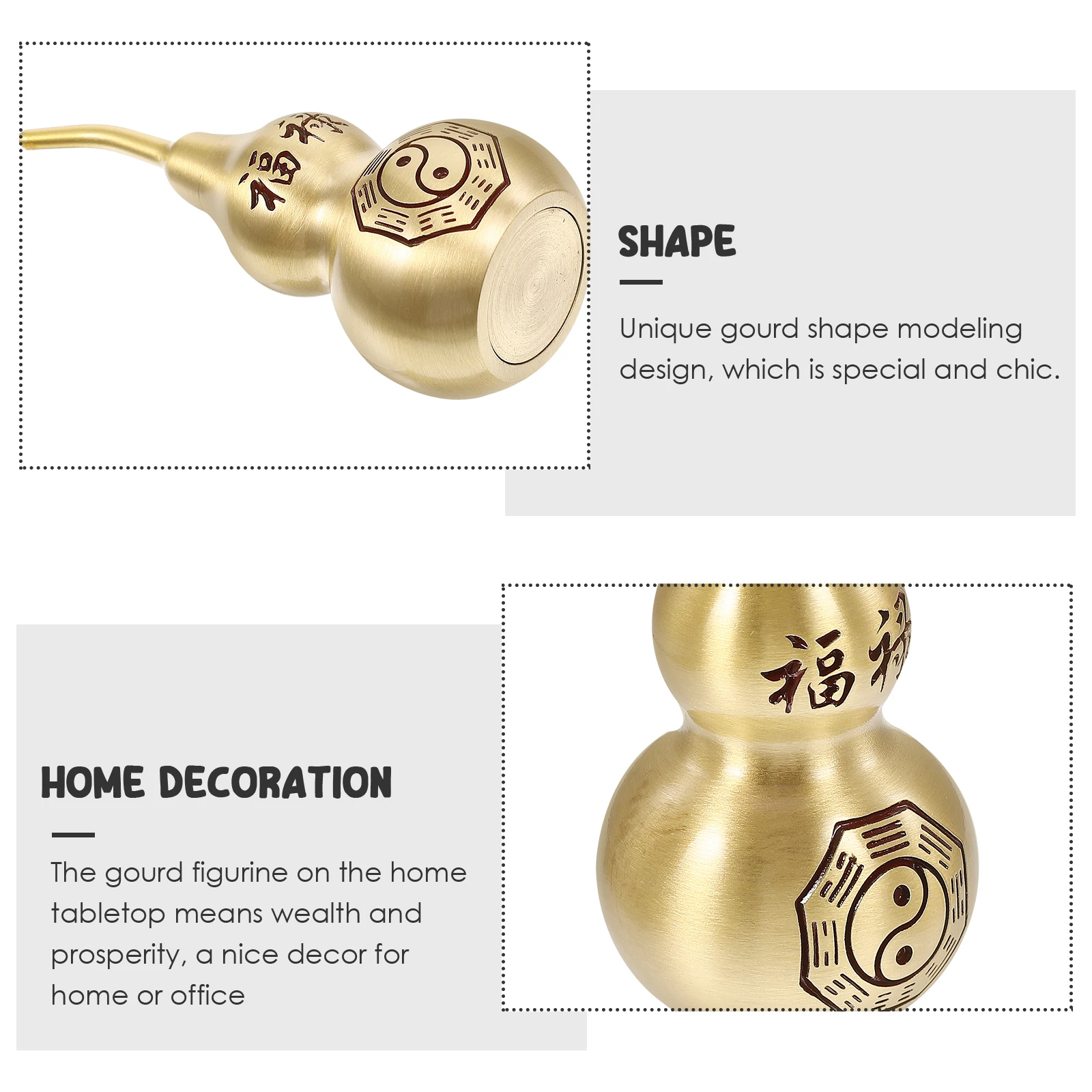 Brass Gourd naments Auspicious Home Decor Wealth Statue Figurine Cucurbit Model Office Adornment Prosperity Gift Chinese Luck
Brass Gourd naments Auspicious Home Decor Wealth Statue Figurine Cucurbit Model Office Adornment Prosperity Gift Chinese Luck