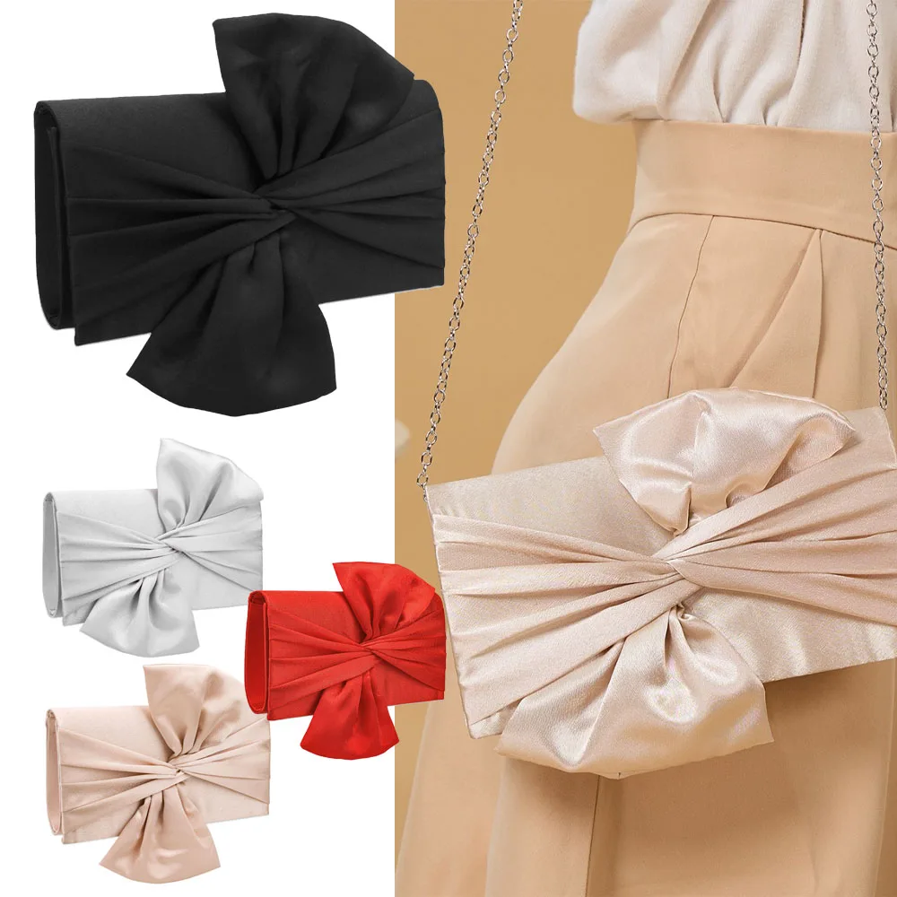 Lady Elegant Handbag Wingding Wedding Party Prom Evening Bag Wearing Bowknot Diy Pleated Satin Design Inspired Shoulder Bags
Lady Elegant Handbag Wingding Wedding Party Prom Evening Bag Wearing Bowknot Diy Pleated Satin Design Inspired Shoulder Bags
