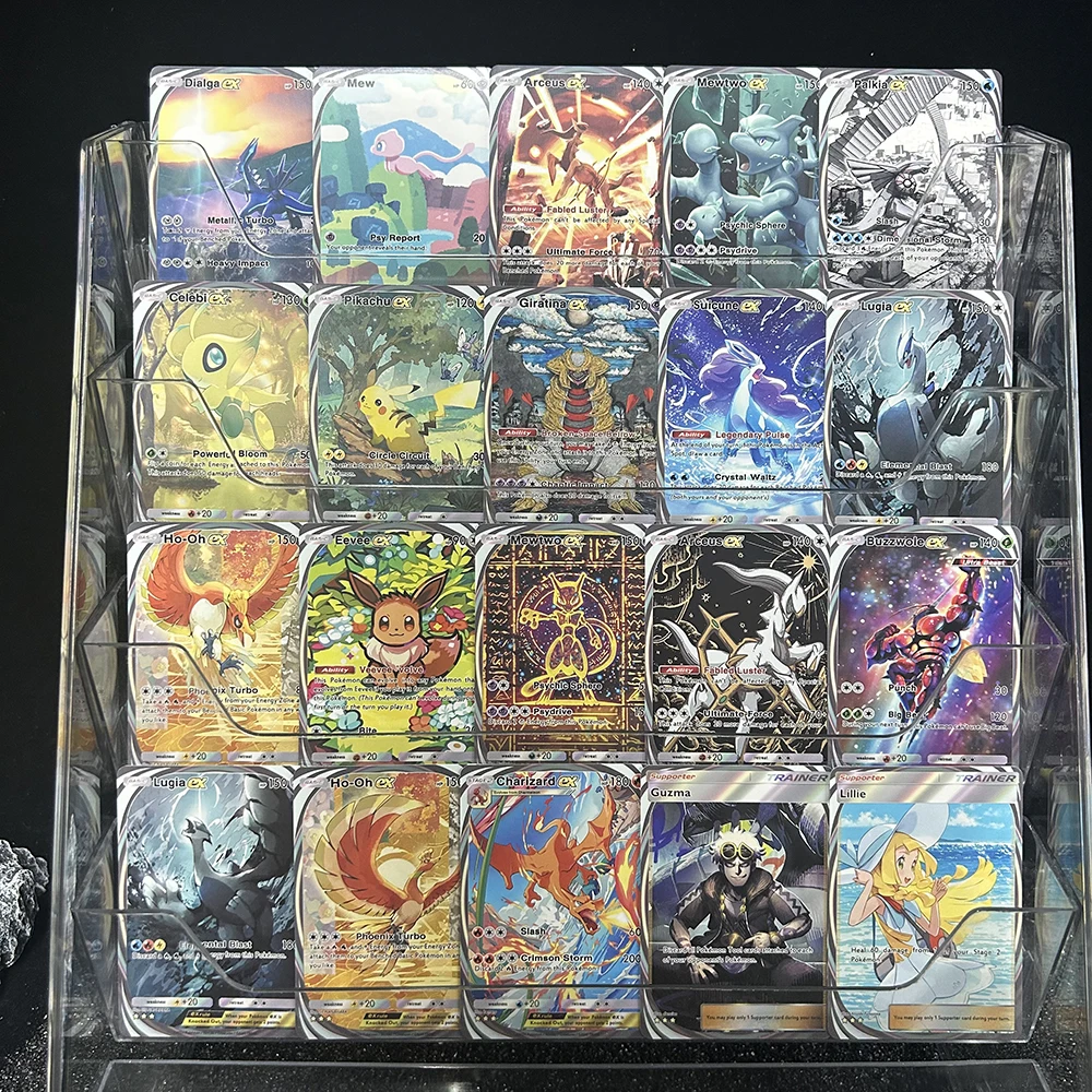 20Pcs Anime PTCG Collection English Cards Mewtwo Arceus Giratina Palkia Dialga Embossed Texture Cards Trainer Card Holiday Gift
20Pcs Anime PTCG Collection English Cards Mewtwo Arceus Giratina Palkia Dialga Embossed Texture Cards Trainer Card Holiday Gift