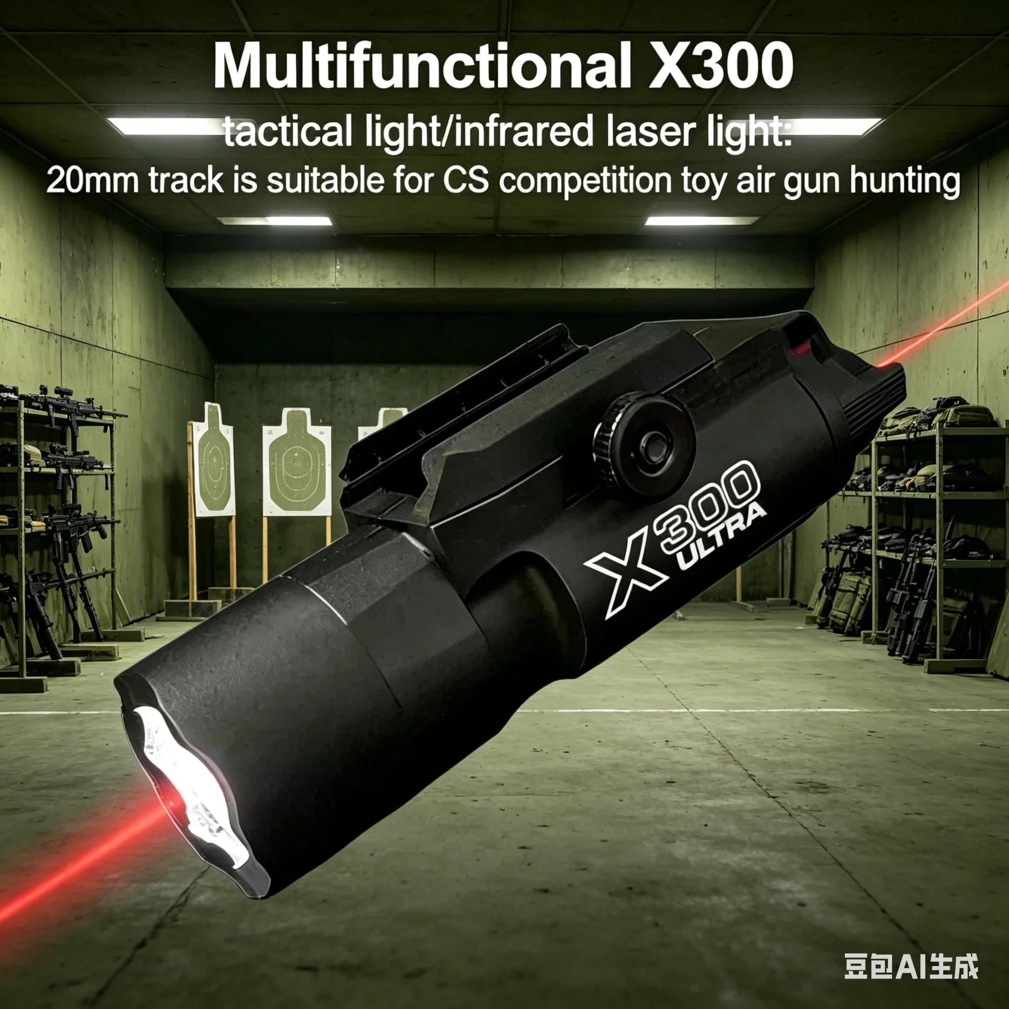 Upgrade X300 Wargame Flashlight Red Ray Laser 20mm Support Frame For Toy Tactical Guns Hunt Game Outdoor Goods
Upgrade X300 Wargame Flashlight Red Ray Laser 20mm Support Frame For Toy Tactical Guns Hunt Game Outdoor Goods