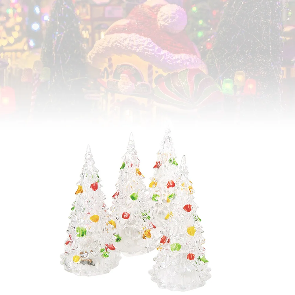 4 шт., хрустальная рождественская елка, красочная рождественская елка, расписные светодиодные рождественские елки, 12 см, роспись деревьев, рождественский реквизит 
4 шт., хрустальная рождественская елка, красочная рождественская елка, расписные светодиодные рождественские елки, 12 см, роспись деревьев, рождественский реквизит