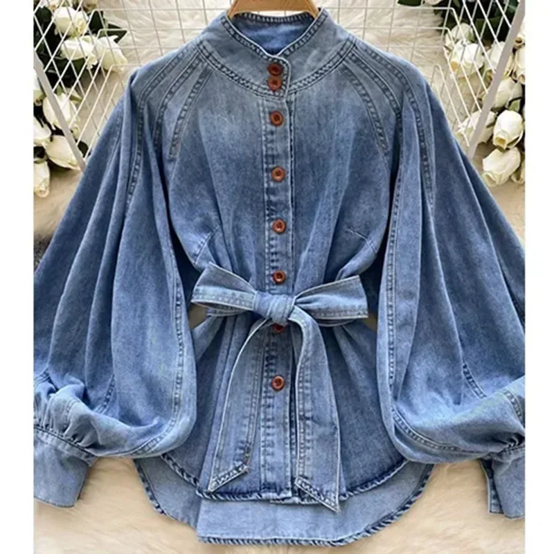 2025 Spring Casual Joker Loose Women Outwear High Quality Korean Temperament Ladies Blouse Coat Ladies Denim Shirt Jacket 
2025 Spring Casual Joker Loose Women Outwear High Quality Korean Temperament Ladies Blouse Coat Ladies Denim Shirt Jacket