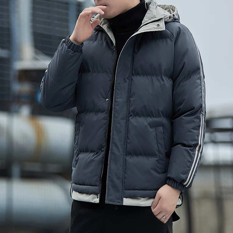 Casual Cotton Jaet for Men Youth Stripe down Cotton Coat Hooded Jaet Winter Outerwear Stand Fit round Hem CleanFit Zipper
Casual Cotton Jaet for Men Youth Stripe down Cotton Coat Hooded Jaet Winter Outerwear Stand Fit round Hem CleanFit Zipper