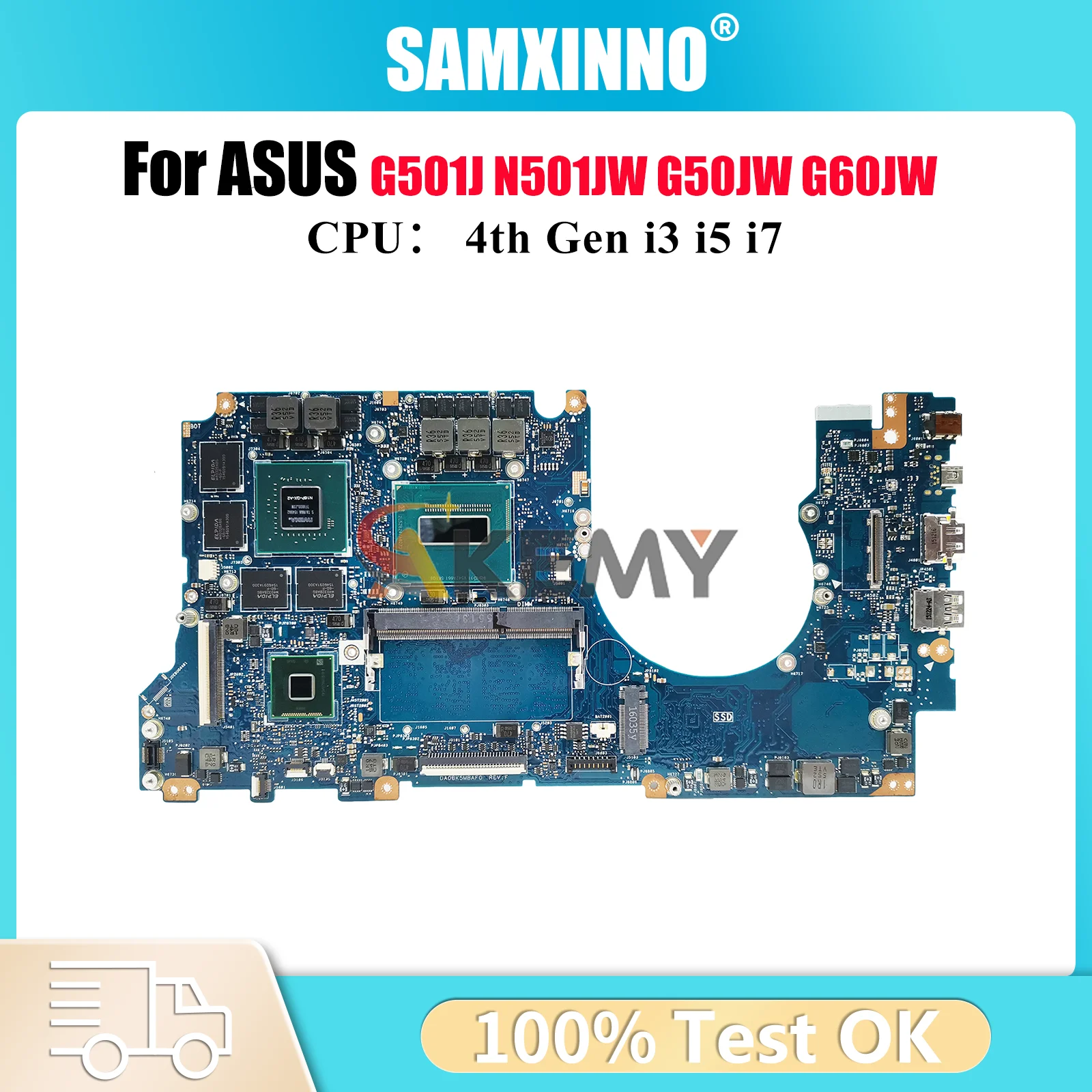 N501JW Laptop Motherboard For ASUS ROG N501J G501J N501JW Notebook Mainboard With i3 i5 i7 CPU 100% tests OK fast shipping stk
N501JW Laptop Motherboard For ASUS ROG N501J G501J N501JW Notebook Mainboard With i3 i5 i7 CPU 100% tests OK fast shipping stk