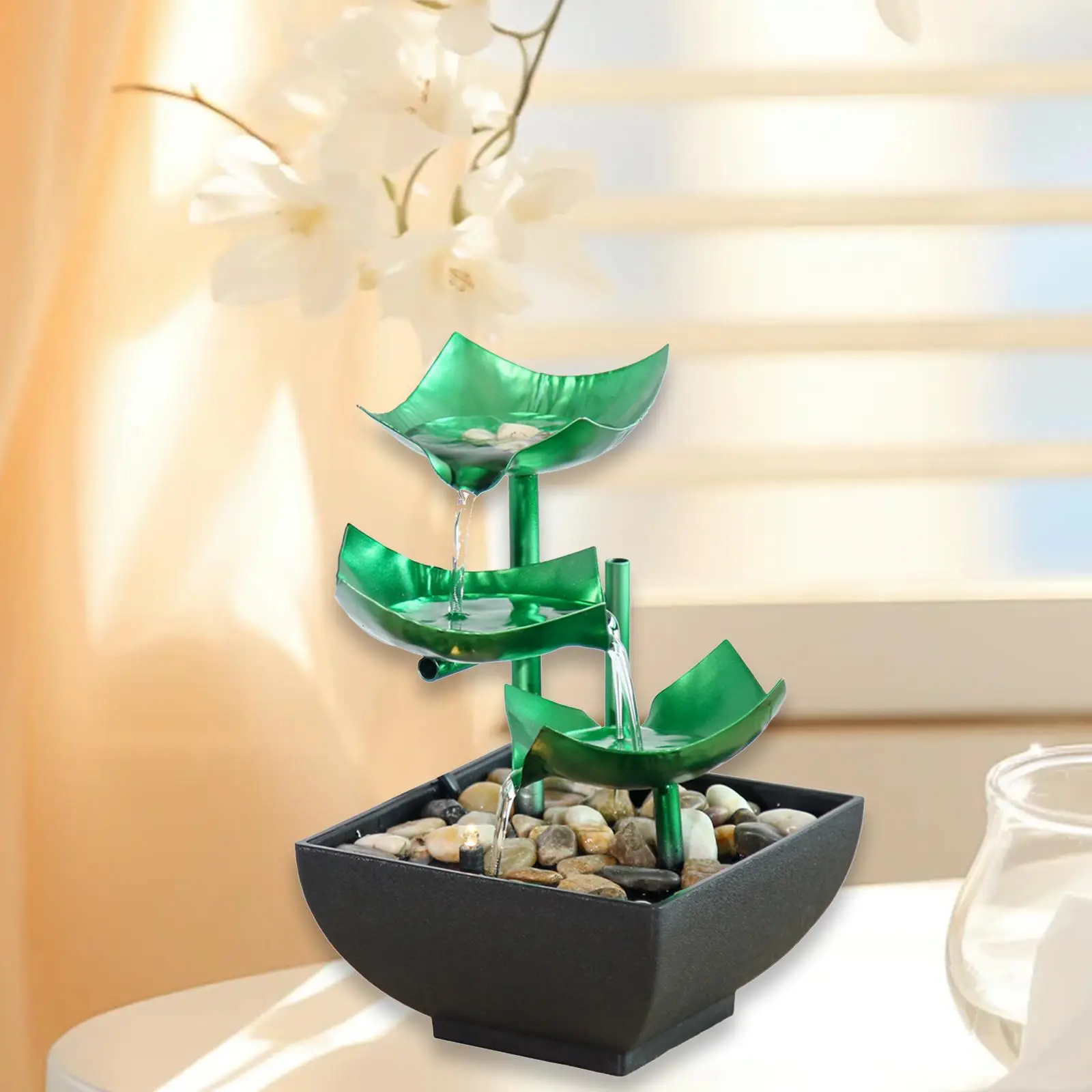 3 Tier US Adapter Creative Home Decor Ornament Tabletop Water Fountain for Bedroom Office Cabinet Living Room Housewarming Gift
3 Tier US Adapter Creative Home Decor Ornament Tabletop Water Fountain for Bedroom Office Cabinet Living Room Housewarming Gift