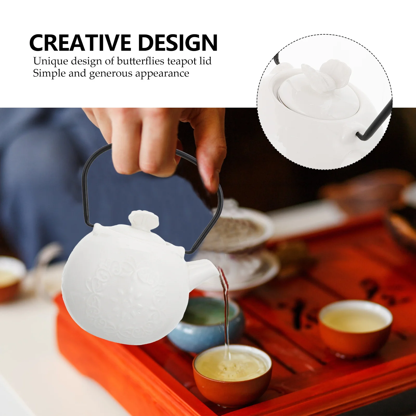 1Set Simple Style Ceramic Teapot Set Reliable Heat Resistant Tea Pot for Daily Use Tea Shop Kitchen Decorative Teapot
1Set Simple Style Ceramic Teapot Set Reliable Heat Resistant Tea Pot for Daily Use Tea Shop Kitchen Decorative Teapot