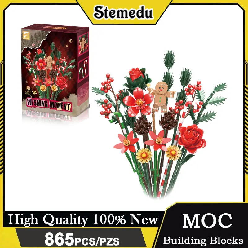 865PCS Christmas Gifts Gingerbread Man Bouquet Building Toys Plant Brick DIY Flowers Holiday Decoration Detailed Collection Gift
865PCS Christmas Gifts Gingerbread Man Bouquet Building Toys Plant Brick DIY Flowers Holiday Decoration Detailed Collection Gift