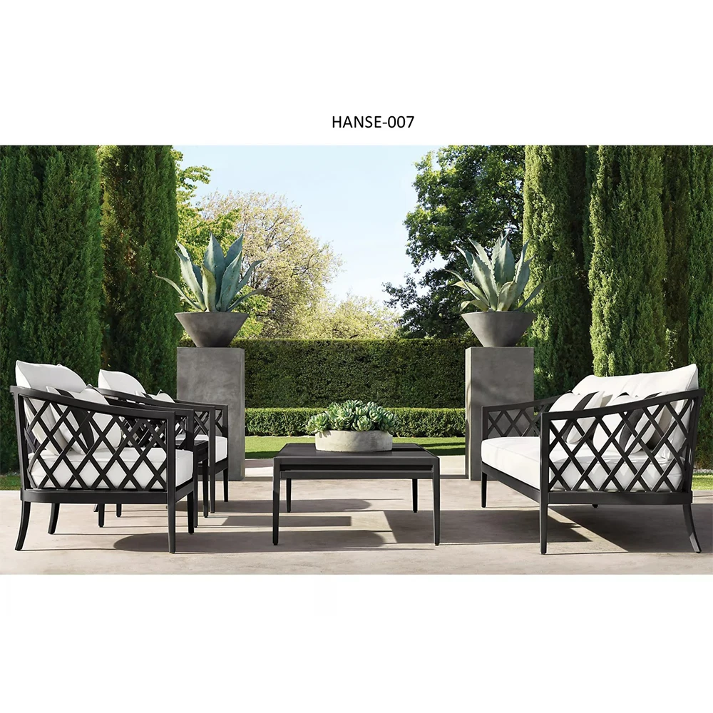 Custom Modern Luxury Living Outdoor Aluminum Terrace Furniture Set Luxury Garden Sofa for Patio Use
Custom Modern Luxury Living Outdoor Aluminum Terrace Furniture Set Luxury Garden Sofa for Patio Use