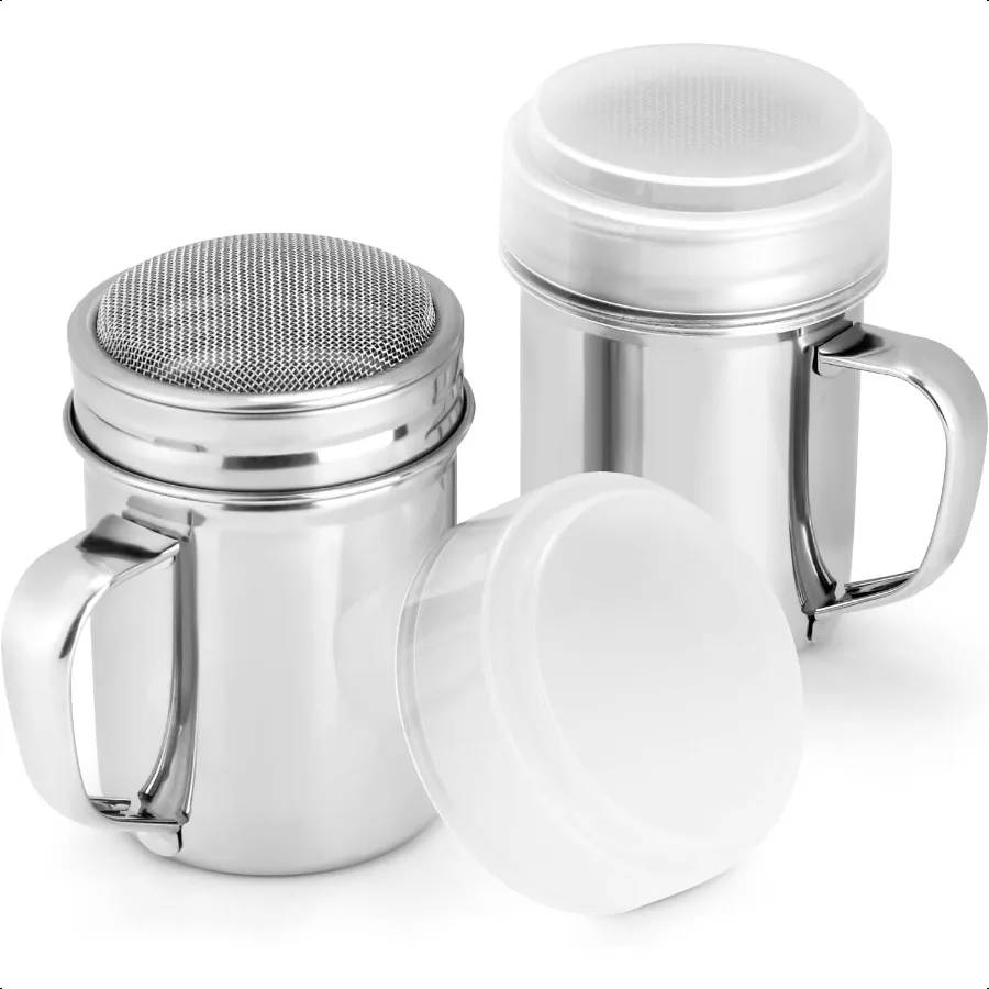 2 Pack Powdered Sugar Shaker Duster with Lid Cinnamon Shaker Flour Sifter Fine Mesh Stainless Steel Dredge for Baking Soda Flou
2 Pack Powdered Sugar Shaker Duster with Lid Cinnamon Shaker Flour Sifter Fine Mesh Stainless Steel Dredge for Baking Soda Flou