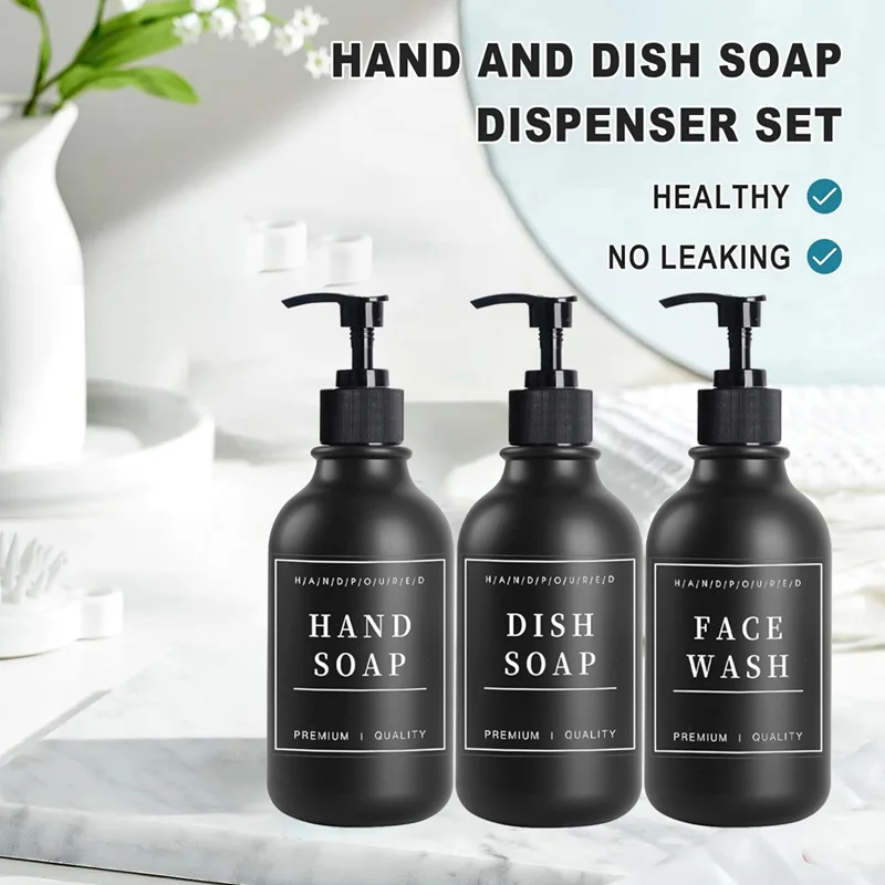 500ML Refillable Soap Dispenser With Labels&Rack Shampoo Body Wash Conditioner Container For Bathroom Shower Supplies 1/2/3PCS
500ML Refillable Soap Dispenser With Labels&Rack Shampoo Body Wash Conditioner Container For Bathroom Shower Supplies 1/2/3PCS