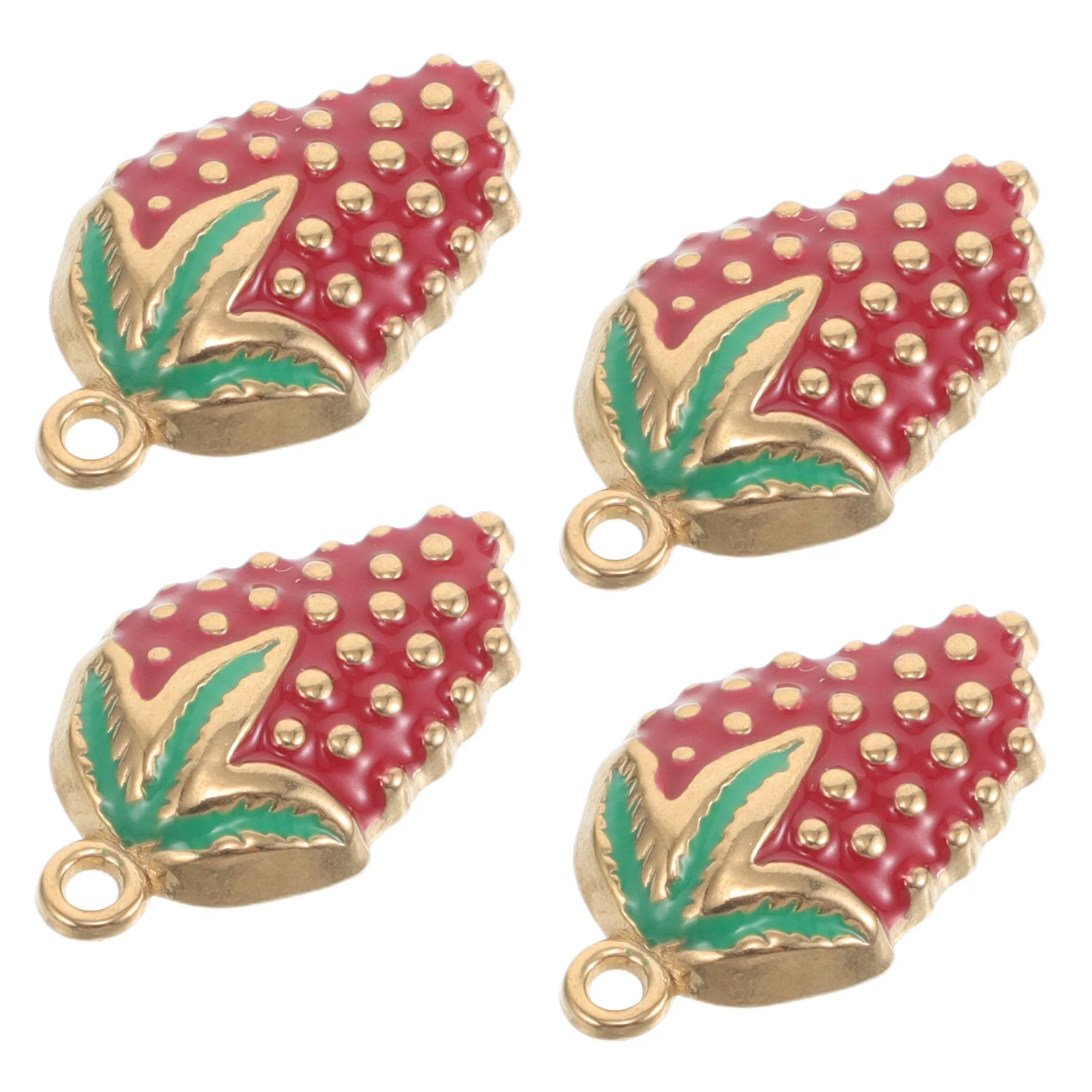 4 Pcs Strawberry Pendant Necklace Enamel Charm Stainless Steel Diy Jewelry Charms
4 Pcs Strawberry Pendant Necklace Enamel Charm Stainless Steel Diy Jewelry Charms
