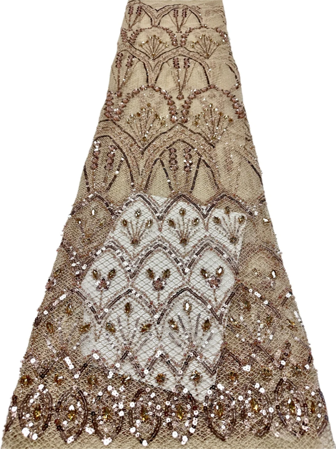Newest African Sequins Lace Fabric 2026 High Quality French Heavy Beaded Stones Tulle Lace Fabric Nigeria For Bridal Party Dress
Newest African Sequins Lace Fabric 2026 High Quality French Heavy Beaded Stones Tulle Lace Fabric Nigeria For Bridal Party Dress