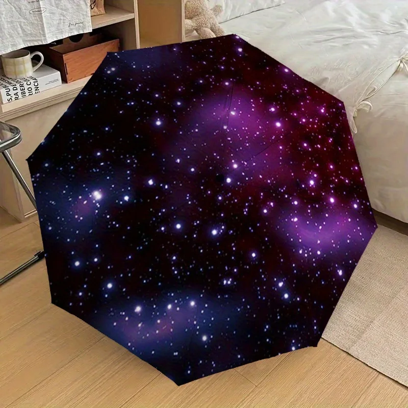 1pc Automatic Open/Close Galaxy Nebula Pattern Design Compact Travel Umbrella, 8-Rib Frame, Lightweight & Portable for Women/M
1pc Automatic Open/Close Galaxy Nebula Pattern Design Compact Travel Umbrella, 8-Rib Frame, Lightweight & Portable for Women/M