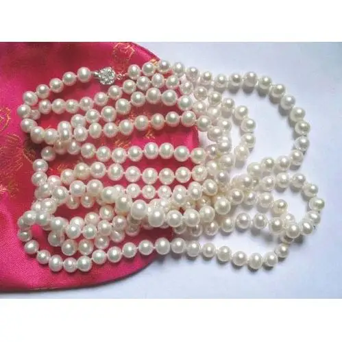 Favorite Pearl Jewelry,60'' White Color 7-8mm Round Freshwater Pearl Necklace, Wedding Prom Party Holiday Charming Women Gift
Favorite Pearl Jewelry,60'' White Color 7-8mm Round Freshwater Pearl Necklace, Wedding Prom Party Holiday Charming Women Gift