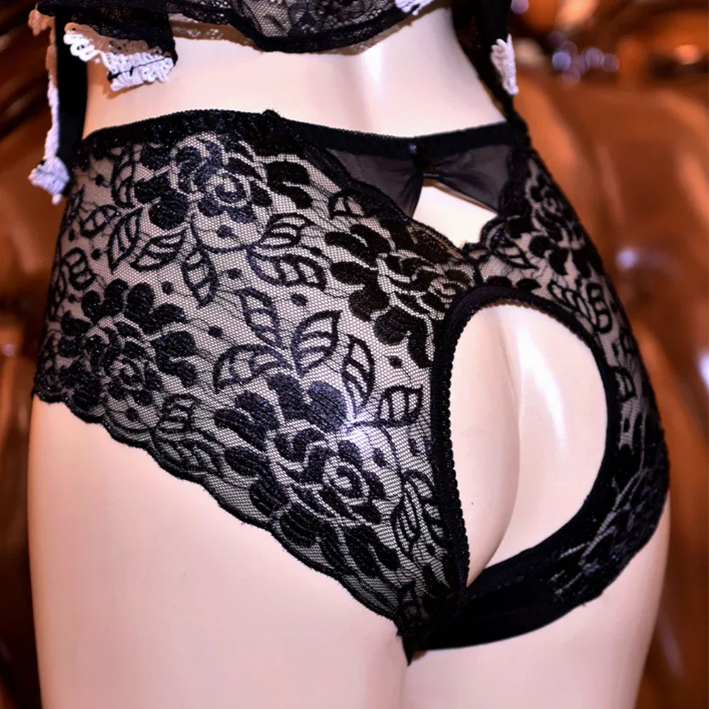 Womens Sexy Hot Exotic Panties Open Crotch Knickers Hollow Floral Lace Embroidery Solid Briefs Underwear Soft Thin Thongs
Womens Sexy Hot Exotic Panties Open Crotch Knickers Hollow Floral Lace Embroidery Solid Briefs Underwear Soft Thin Thongs