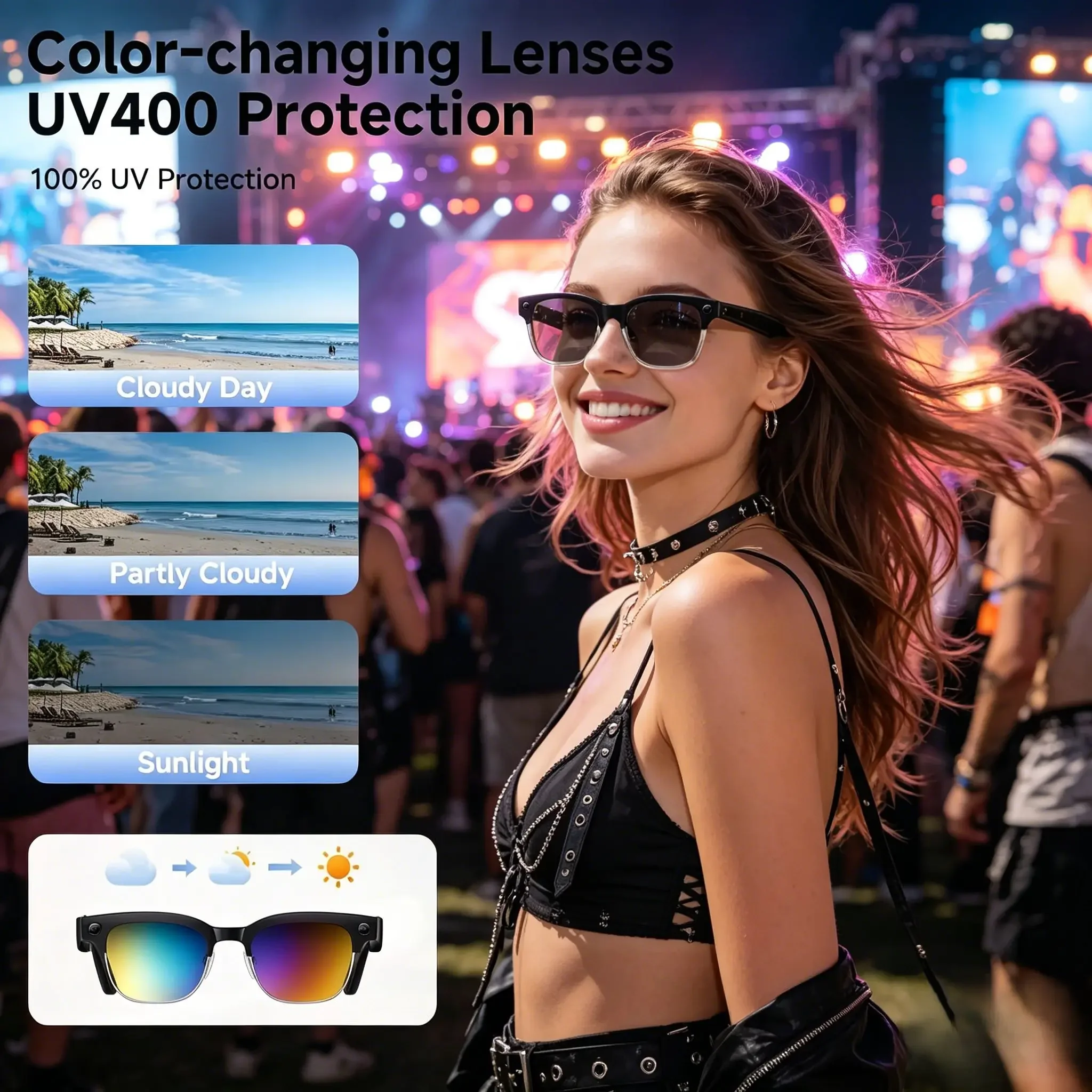 New AI Smart Glasses, 800W Camera Video Recording, AI Photo Recognition, Bluetooth Call & Voice Translation Eyewear
New AI Smart Glasses, 800W Camera Video Recording, AI Photo Recognition, Bluetooth Call & Voice Translation Eyewear