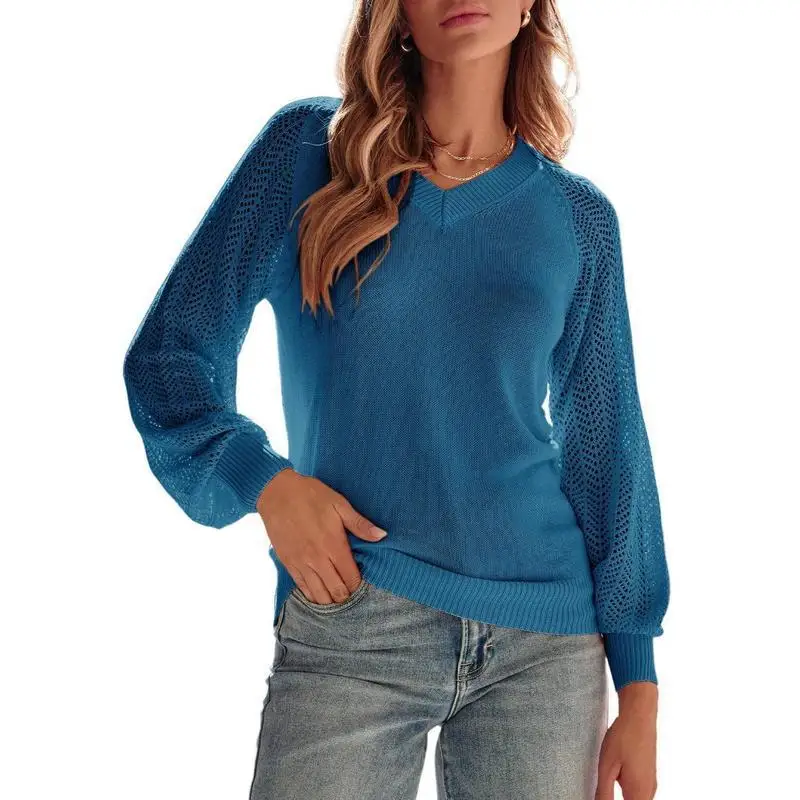 V-Neck Hollow Sweater Women's Knittedwear Breathable Soft Fabric Spring Summer Fashion Casual Comfortable Fit Sweater
V-Neck Hollow Sweater Women's Knittedwear Breathable Soft Fabric Spring Summer Fashion Casual Comfortable Fit Sweater