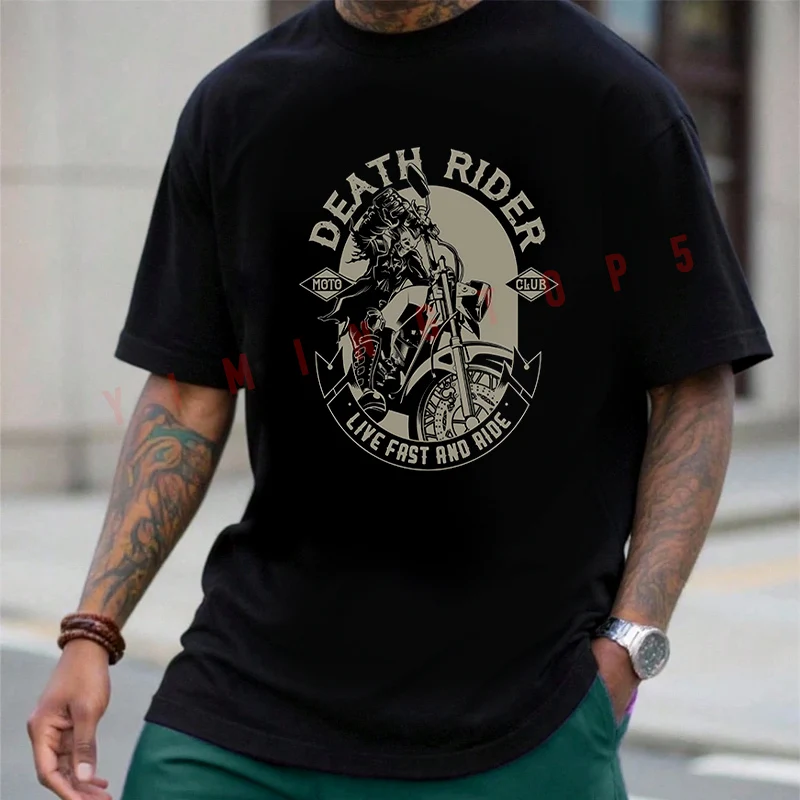 Vintage Death Rider Graphic Motorcycle Men T-Shirt Cotton O-neck Short Sleeve Fashion Hip Hop Streetwear Top Tees
Vintage Death Rider Graphic Motorcycle Men T-Shirt Cotton O-neck Short Sleeve Fashion Hip Hop Streetwear Top Tees