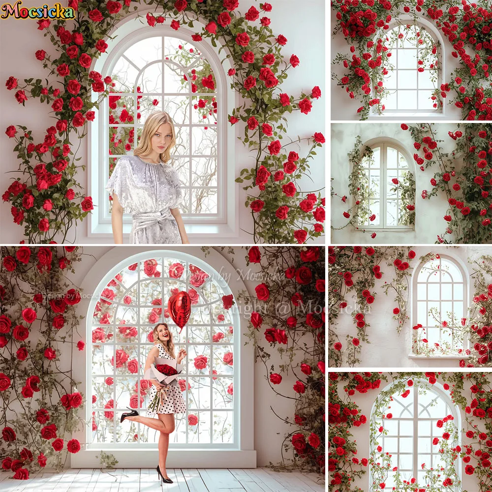 Mocsicka Red Rose Flower Wall Background Photography Valentine's Day Window Backdrop Girl Birthday Wedding Photozone Studio
Mocsicka Red Rose Flower Wall Background Photography Valentine's Day Window Backdrop Girl Birthday Wedding Photozone Studio