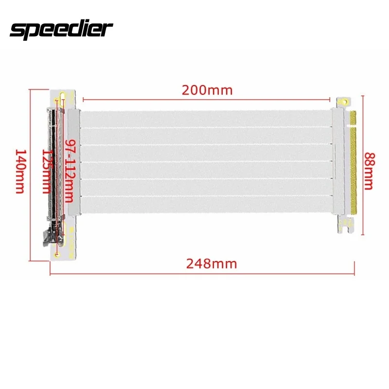 White PCI Express X16 Extender Cable GPU Vertical Right Full Speed,Shielding Slot ,Flexible,Graphics Card Upright 90 Bracket
White PCI Express X16 Extender Cable GPU Vertical Right Full Speed,Shielding Slot ,Flexible,Graphics Card Upright 90 Bracket