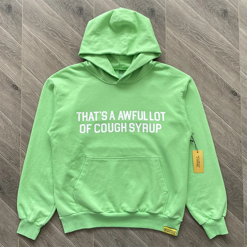 High Quality Streetwear THAT'S A AWFUL LOT OF COUGH SYRUP Hoodie Casual Loose Letter Printed Hooded Sweatshirt
High Quality Streetwear THAT'S A AWFUL LOT OF COUGH SYRUP Hoodie Casual Loose Letter Printed Hooded Sweatshirt