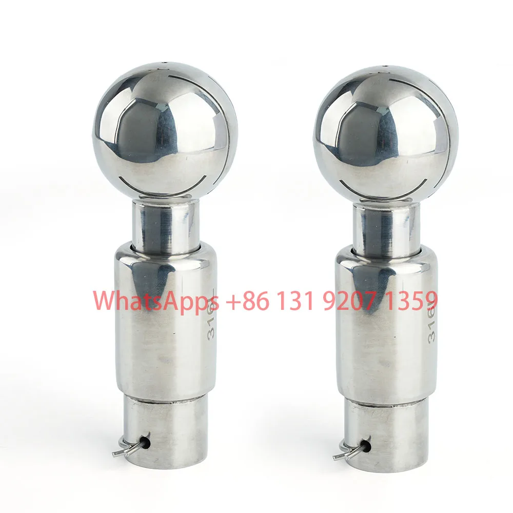 304 Stainless Steel CIP Rotary Cleaning Ball Pin Type 360° Rotating Spray Nozzle for Brewing Dairy Pharmaceutical Tank Washing
304 Stainless Steel CIP Rotary Cleaning Ball Pin Type 360° Rotating Spray Nozzle for Brewing Dairy Pharmaceutical Tank Washing