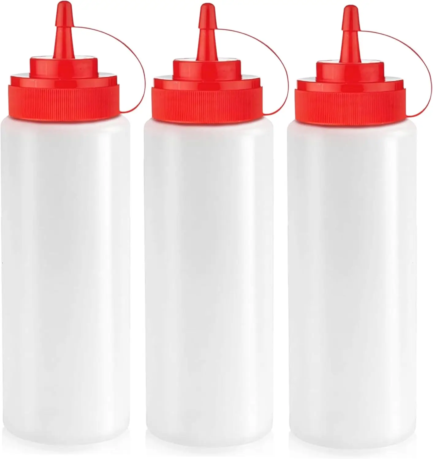 12 oz Squeeze Bottles for Sauces, Oil, Syrup - Leak Proof, 3 Pack
12 oz Squeeze Bottles for Sauces, Oil, Syrup - Leak Proof, 3 Pack
