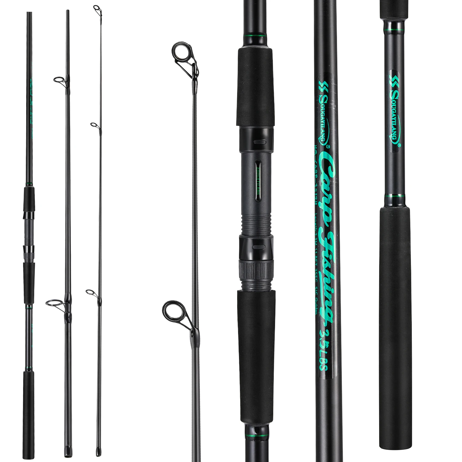 Sougayialng 3Section 3.6m Carbon Fiber Fishing Pole Carp Fishing Rod H Power Lure Weight 3.5G for Seawater or Freshwater Pesca
Sougayialng 3Section 3.6m Carbon Fiber Fishing Pole Carp Fishing Rod H Power Lure Weight 3.5G for Seawater or Freshwater Pesca