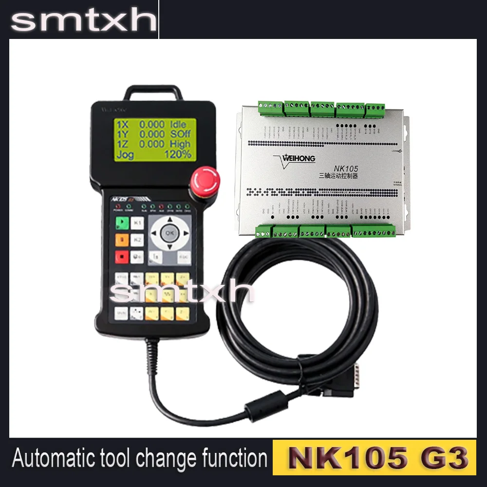 3-осевой 4-осевой контроллер WEIHONG NK105 G3 с автоматической функцией замены инструмента для гравировального станка с ЧПУ
3-осевой 4-осевой контроллер WEIHONG NK105 G3 с автоматической функцией замены инструмента для гравировального станка с ЧПУ