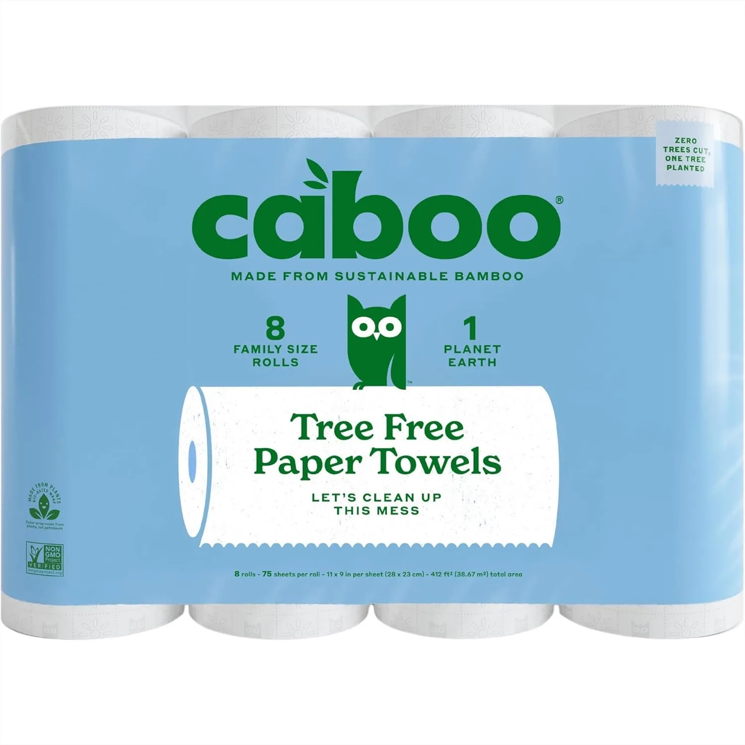 Bamboo Paper Towels, 8 Rolls, Strong 2 Ply Sustainable Kitchen Towels for Cleaning and Spills
Bamboo Paper Towels, 8 Rolls, Strong 2 Ply Sustainable Kitchen Towels for Cleaning and Spills