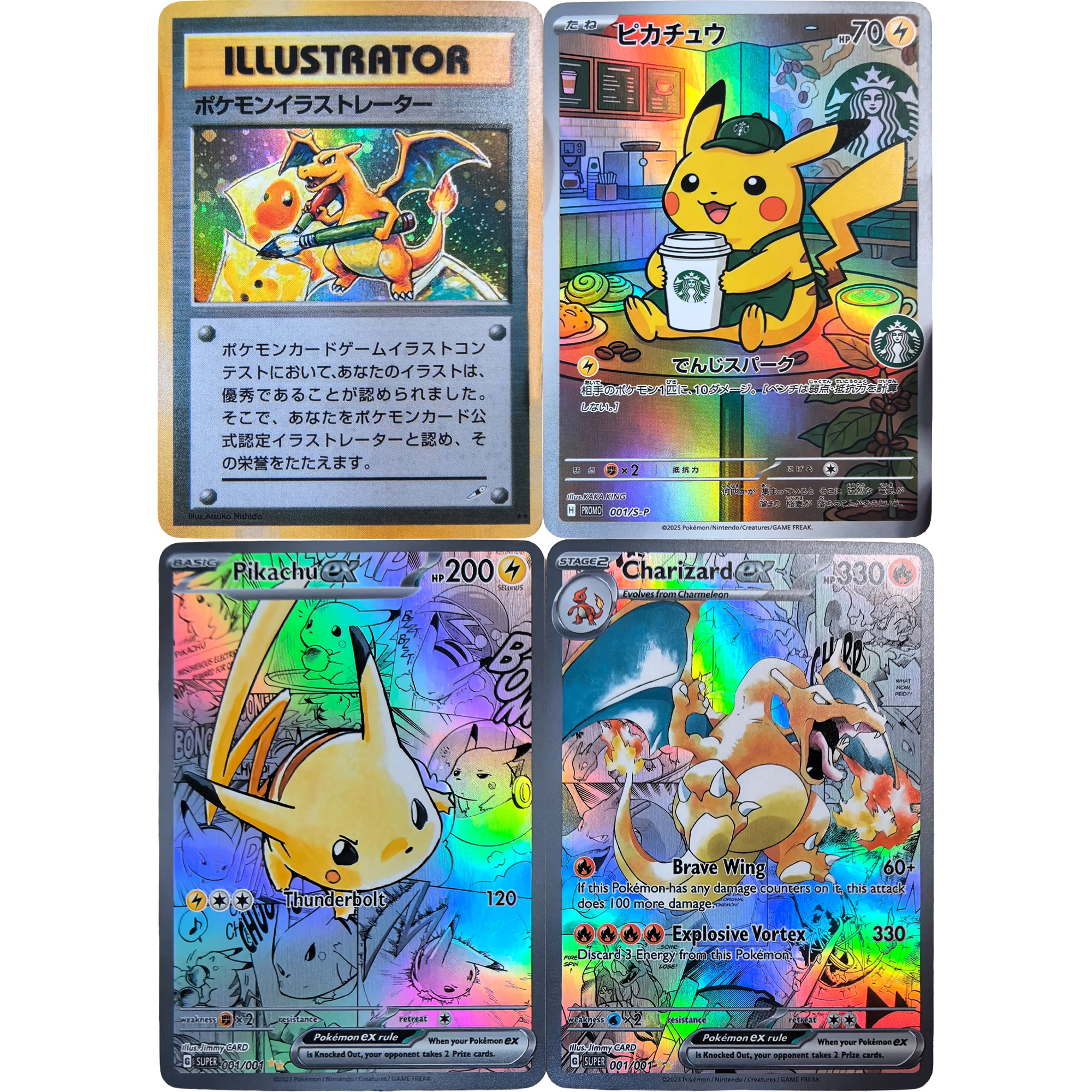 Diy PTCG ILLUSTRATOR Charizard ex Rare Refracted Flash Card Self Made Pikach ex Classic Game Anime Collection Card
Diy PTCG ILLUSTRATOR Charizard ex Rare Refracted Flash Card Self Made Pikach ex Classic Game Anime Collection Card