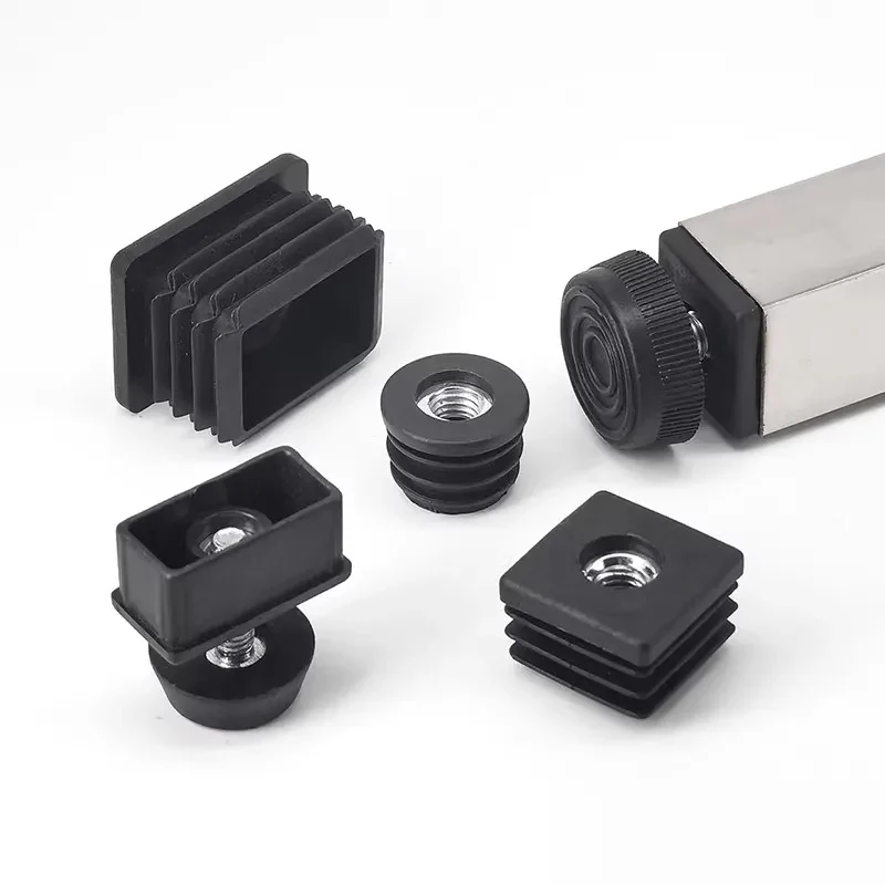15mm To 50mm Black Plastic Pipe End Caps Square Round Blanking Insert With M6 M8 M10 Adjustable Screw Foot Pad
15mm To 50mm Black Plastic Pipe End Caps Square Round Blanking Insert With M6 M8 M10 Adjustable Screw Foot Pad