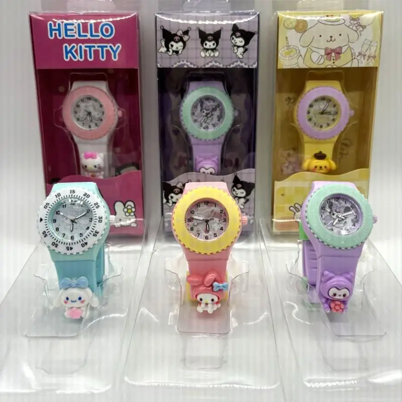 Часы Sanrio Hello Kitty Kawaii Kuromi Cinnamoroll, кварцевые повседневные модные наручные часы с мелодией для женщин и девочек, подарок на день рождения
Часы Sanrio Hello Kitty Kawaii Kuromi Cinnamoroll, кварцевые повседневные модные наручные часы с мелодией для женщин и девочек, подарок на день рождения